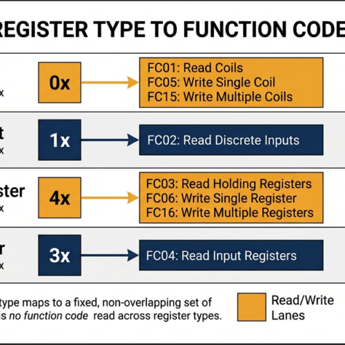 Modbus register types comparison table